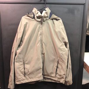 London Fog green rain jacket size xl